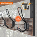 Rustic Coat Rack Wall Mounted Shelf with 5 Hooks