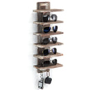 6 Tier Wall Mount Sunglasses Organizer with 2 Hooks