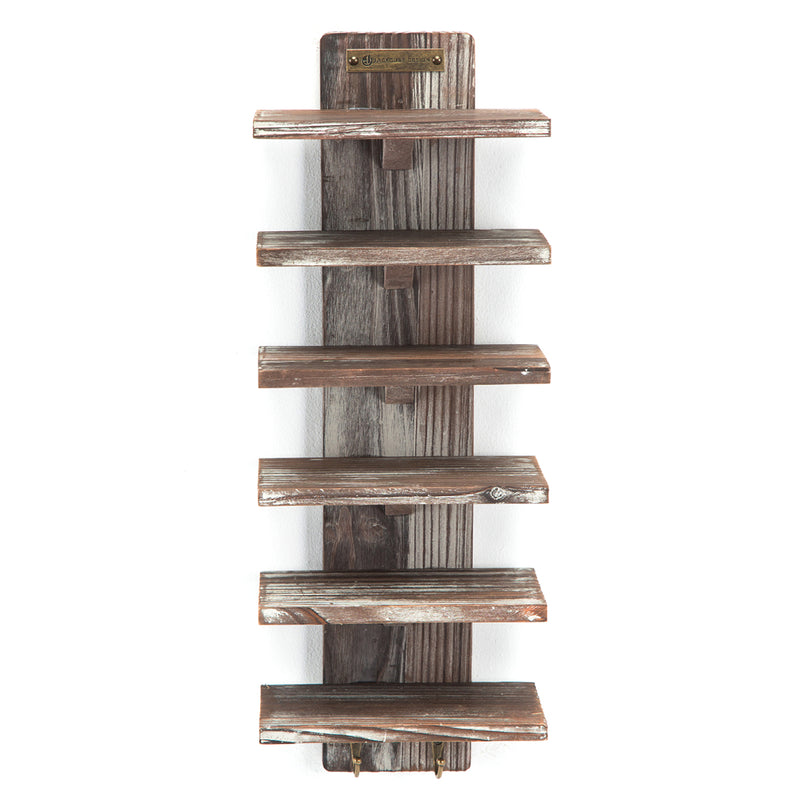 6 Tier Wall Mount Sunglasses Organizer with 2 Hooks