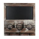 Wall Mount Mail Organizer with Chalkboard & 3 Double Key Hooks