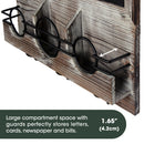 Wall Mount Mail Organizer with Chalkboard & 3 Double Key Hooks