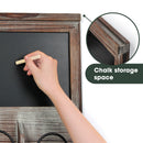 Wall Mount Mail Organizer with Chalkboard & 3 Double Key Hooks