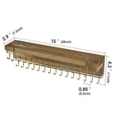Wall Mount Jewelry Organizer with 30 Gold Metal Hooks