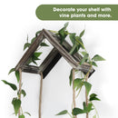 Set of 3 Wall Decorative Rustic Wood Frame with Rope Hanging Shelves