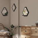 Set of 3 Decorative Mirrors for Wall with Shelf