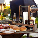 Rustic Wood BBQ Tabletop Organizer Caddy