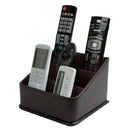 Leather Remote Control Holder with 3 Compartments (Brown)