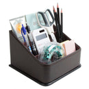 Leather Remote Control Holder with 3 Compartments (Brown)