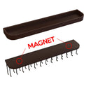 Wall Mount Jewelry Organizer with 25 Hooks and Shelf (Brown)