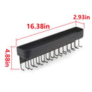 Wall Mount Jewelry Organizer with 25 Hooks and Shelf (Black)