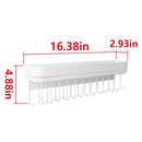 Wall Mount Jewelry Organizer with 25 Hooks and Shelf (White)