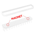 Wall Mount Jewelry Organizer with 25 Hooks and Shelf (White)