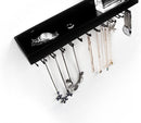 Hanging Jewelry Organizer with 23 Hooks and Shelf (Black)