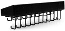 Hanging Jewelry Organizer with 23 Hooks and Shelf (Black)