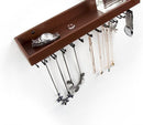 Hanging Jewelry Organizer with 23 Hooks and Shelf (Brown)