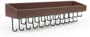 Hanging Jewelry Organizer with 23 Hooks and Shelf (Brown)