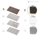 40 Comparment Stackable Synthetic Leather Jewelry Black Tray (Gray Inside)