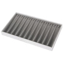 11 Necklace Comparments Stackable Synthetic Leather Jewelry Tray (White)