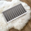 11 Necklace Comparments Stackable Synthetic Leather Jewelry Tray (White)