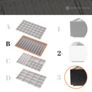 11 Necklace Comparments Stackable Synthetic Leather Jewelry Tray (Black)