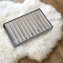 11 Necklace Comparments Stackable Synthetic Leather Jewelry Tray (Black)