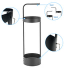 Black Steel Umbrella Holder Stand for Entryway