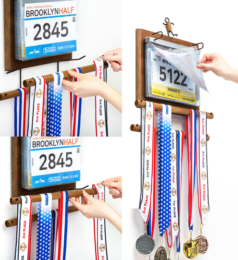 Marathon Medal Display Holder for Wall Mount