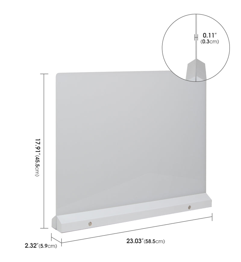 Acrylic Desk Divider Partition (23.03 x 17.91 inches)