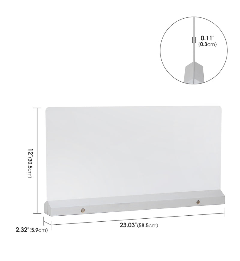 Acrylic Desk Divider Partition (23.03 x 12 inches)