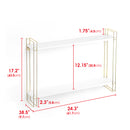 2 Tier White and Gold Floating Shelf