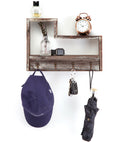 Entryway Key Holder Hanging Shelf with 4 Hooks