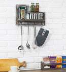 Entryway Key Holder Hanging Shelf with 4 Hooks