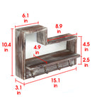 Entryway Key Holder Hanging Shelf with 4 Hooks