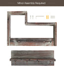 Entryway Key Holder Hanging Shelf with 4 Hooks