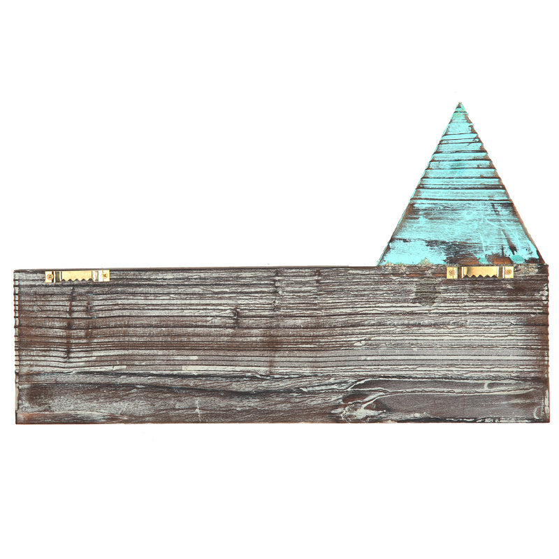 Rustic Home Décor Sign Teal Shelf