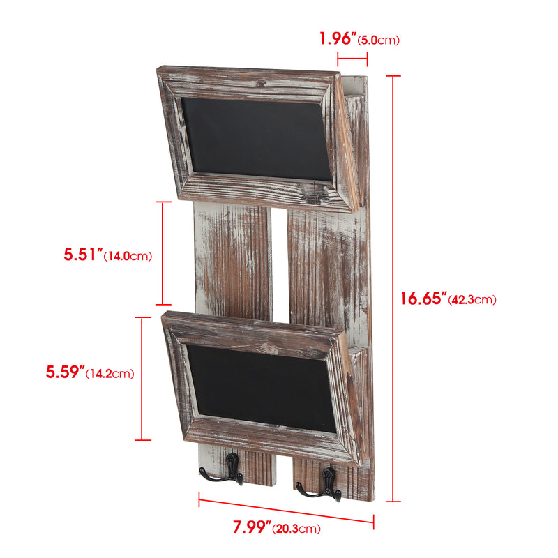 Wall Shelf Organizer with Hooks and Mail Slot - Back2School 2015