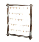Rustic Wood Frame Photo Holder Board with 35 Clips