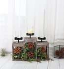 Decorative Candle Holder Display Stand with 3 Glass Votive Cups