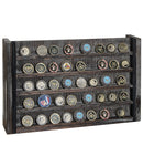 5 Tier Rustic Wood Wall Mount Challenge Coin Display Rack