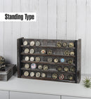 5 Tier Rustic Wood Wall Mount Challenge Coin Display Rack