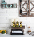 2 Tier Wooden Pedestal Platter Display Stand