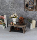 2 Tier Wooden Pedestal Platter Display Stand