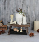 2 Tier Wooden Pedestal Platter Display Stand