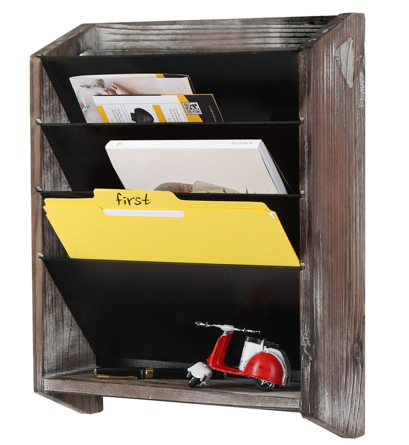 Wall Document File Organizer with 5 Comparments