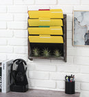 Wall Document File Organizer with 5 Comparments