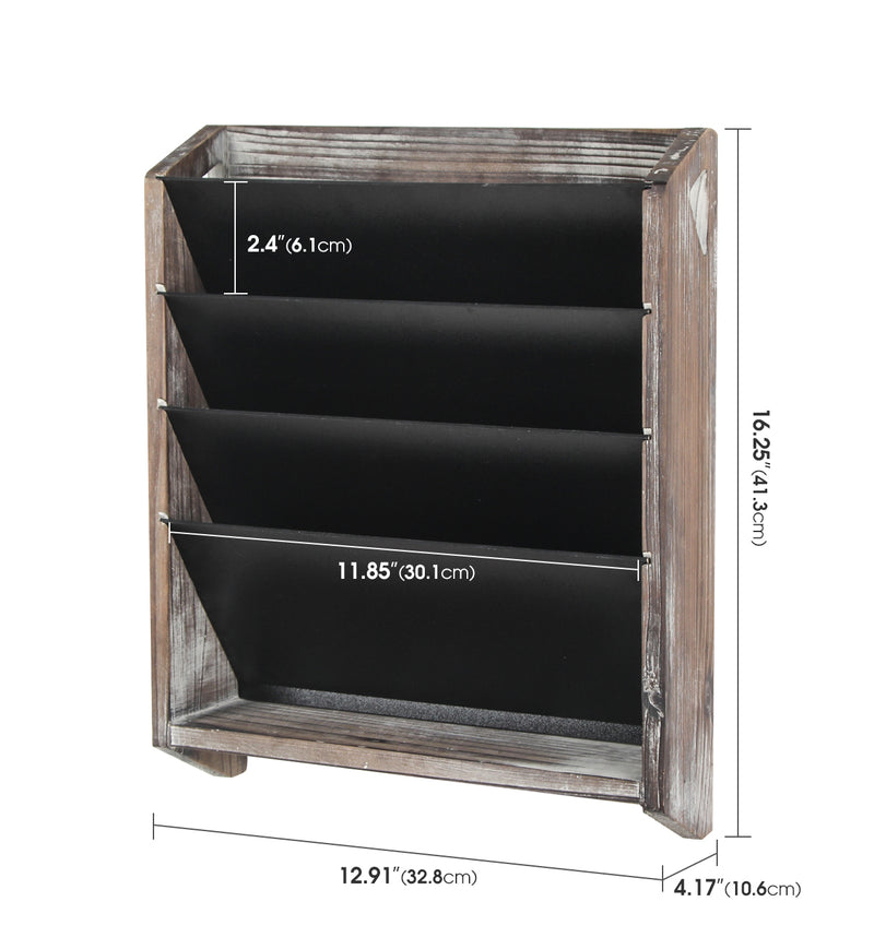Wall Document File Organizer with 5 Comparments