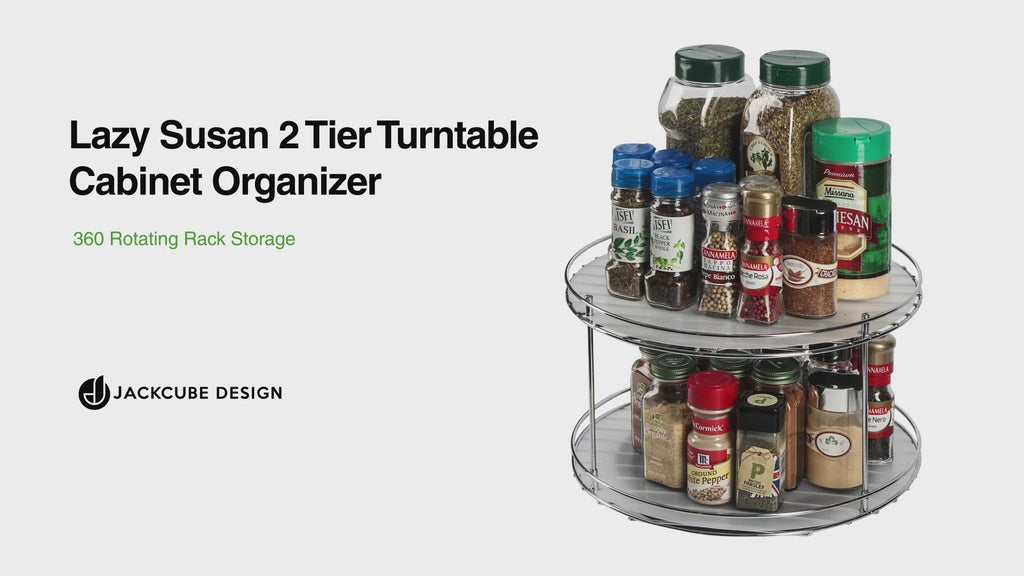 360 Rotation Cabinet Organizer Storage Tray Spice Rack Drink