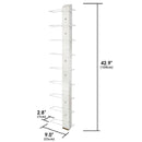 White Wall Mount Wine Rack Organizer for 9 Bottles