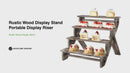 4 Tier Wood Stair Display Riser Stand