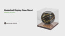 Basketball Display Case with Wooden Base